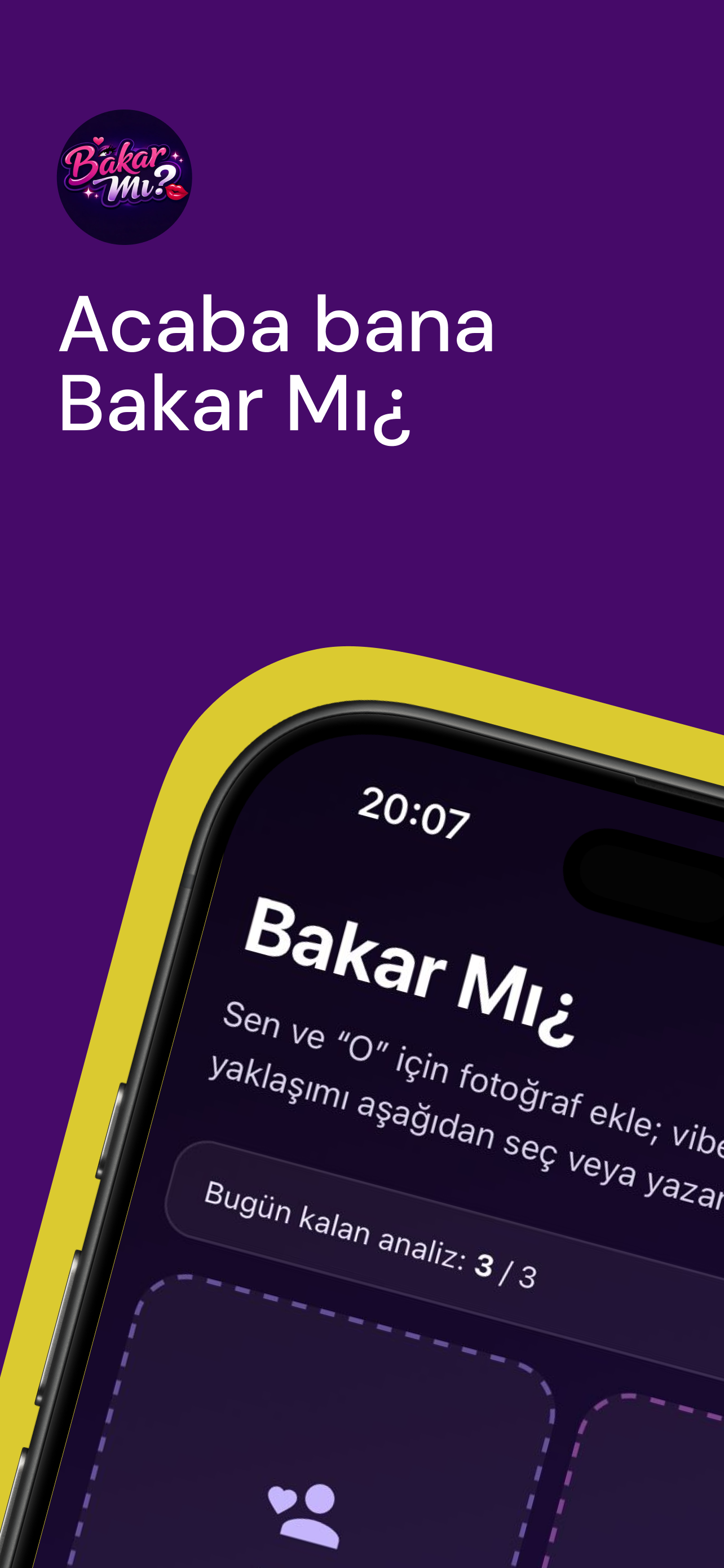 Bakar Mı? uygulaması ana ekranı