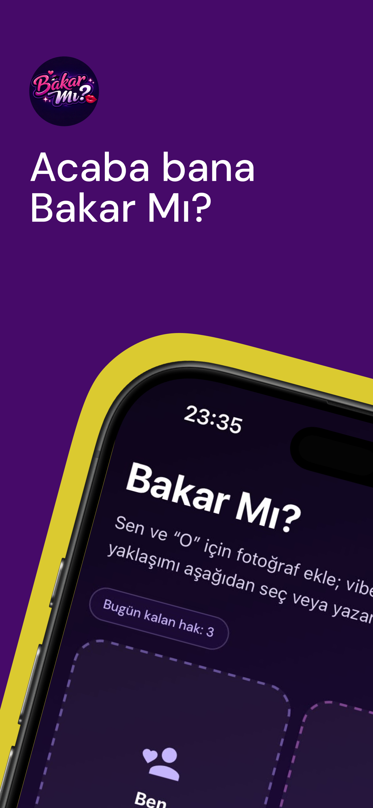 Bakar Mı? uygulaması — Acaba bana Bakar Mı?